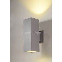 Leon Light โคมไฟผนังส่องขึ้นลง 12cm.เหลี่ยมเทาบรอนด์ รุ่นGWL-12B พร้อมหลอด LED9w แสงวอร์ม