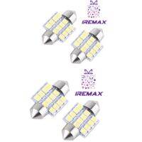 iRemax ไฟเพดานรถยนต์LED16Light x 4 หลอด สีขาว 31mm.