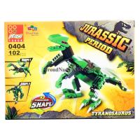 ProudNada Toys ของเล่นเด็กชุดตัวต่อเลโก้ไดโนเสาร์ PEIZHI JURASSIC PERIOD TYRANOSAURUS 102 PCS 0404