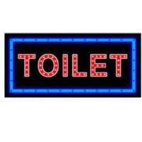 ป้ายไฟLED TOILET ขนาด50*26 ซม. อักษร ตกแต่งร้าน สถานที่ LED SIGN ข้อความ