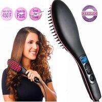 MOMMA ใหม่ 2in1 แปรง หวี ยืดผมตรง เซรามิค ระบบ ดิจิตอล (New Simply Straight Artifact Hair Straightener Brush Ceramic Electric Degital Control Hair Straightening Irons Comb with LCD Display)