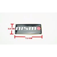 ป้ายโลโก้อลูมินั่ม NISMO สีดำขนาด 7.3x3.0cm ติดตั้งด้วยเทปกาวสงหน้าด้านหลัง