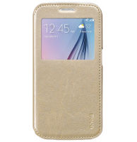 HOCO เคสหนัง Samsung Galaxy S6 รุ่น Crystal Series Leather Case (สีทอง)