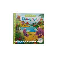 Dinosaur (push pull slide board book) เหมาะสำหรับ 1+ กระดาษแข็งหนาทุกหน้า