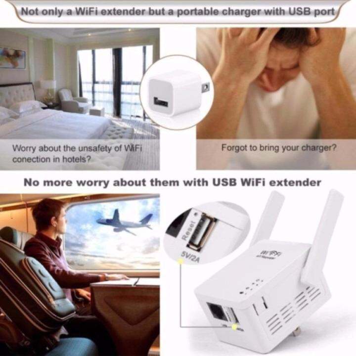 ใหม่ล่าสุดบี2018-ของแท้-มีรับประกัน-300mbps-wifi-repeater-อุปกรณ์ขยายสัญญาณไวไฟ-แบบมีสองเสา