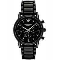 นาฬิกาข้อมือผู้ชาย Emporio Armani Chronograph Black Dial Mens Watch AR1507