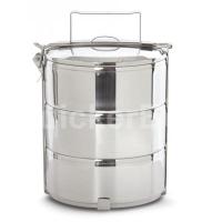 Stainless Steel Food Carrier ปิ่นโตสแตนเลสอย่างดี 3 ชั้น ขนาด 14 ซม.