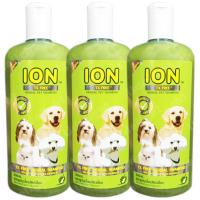 Ion แชมพูสมุนไพร สำหรับสุนัข ขนยาว ปลอดภัย จากธรรมชาติ100% 500มล. (3 ขวด) Ion 100% Natural An-ti Tick and Flea Herbal Long Haired Dog Shampoo 500ml (3 bottles)