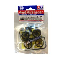 95371 TAMIYA Mini 4WD  Hard Large Dia. Low-Profile Tires &amp; Carbon 6-Spoke Wheels