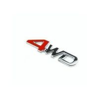 4WD สติ๊กเกอร์แต่งรถยนต์ 3D โลหะโครเมียม