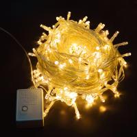 สายไฟ LED 100 ดวง ยาว 8 เมตร สีขาวอบอุ่น warm light led string light ตกแต่งห้องนอน ห้องนั่งเล่น