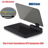 Mastersat  6 inch wireless hud H6 mobile phone holder with function navigation head up display for car