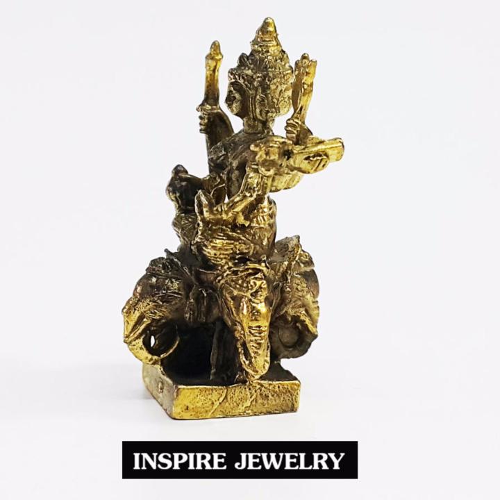 inspire-jewelry-บูชาพระพรหมทรงช้างเอราวัณ-ขนาด-2x3-5cm-หล่อจากทองเหลืองพระพรหม-หรือ-ท้าวมหาพรหม-พระพรหมคือผู้สร้างโลกและสรรพชีวิตทั้งหลาย-ผู้บูชาพระพรหมจะได้รับพรด้านความสำเร็จ-ขอพรใดก็สมปรารถนาทุกประ