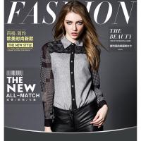 เสื้อเชิ้ตแขนยาว European Grand Prix chiffon, cotton blouse