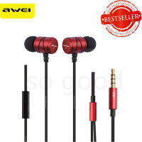 [ส่งเร็วพิเศษ!] Awei หูฟัง Q5i In-Ear Earphone 3.5mm Jack Universal Smart Earphone  (red/black)