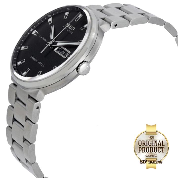 mido-commander-ii-automatic-chronometer-nbsp-mens-watch-รุ่น-m014-431-11-051-00-silver-black