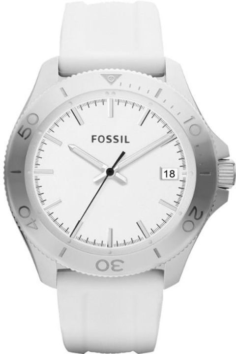 Fossil นาฬิกาข้อมือ สีขาว สายหนัง รุ่น AM4471
