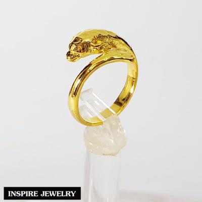 Inspire Jewelry ,แหวนปลาโลมา ตัวเรือนหุ้มทองแท้ 100% 24K ปรับขนาดได้