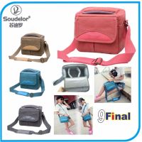 Soudelor Camera Bag กระเป๋ากล้อง ดิจิตอล digital , MirrorLess Vintage Style Canvas Camera รุ่น 6005 - Pink