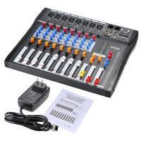 CT80S-USB 8 Channel Digtal Mic Line Audio Mixing Mixer Console with 48V Phantom Power for Recording DJ Stage Karaoke Music Appreciation Outdoorfree