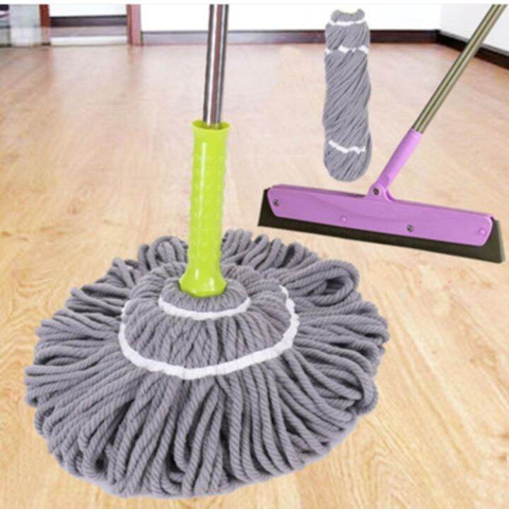 ไม้ม็อบถูพื้นแบบบิด-super-spin-mop-ไม้ถูพื้น-ม๊อบทำความสะอาด-สีเทา