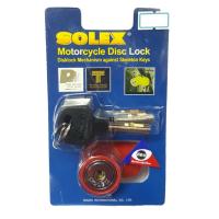 SOLEX กุญแจล็อค ล็อคจานเบรค ล็อคดิส มอเตอร์ไซค์ จักรยาน รุ่น 9025 (สีแดง)