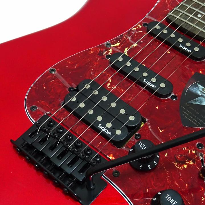 sqoe-sest230-hss-electric-guitar-metallic-red-color-free-guitar-bag-amp-cable-amp-pick