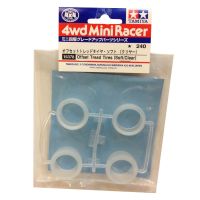 15378  TAMIYA Mini 4WD Offset Tread Tires (Clear)