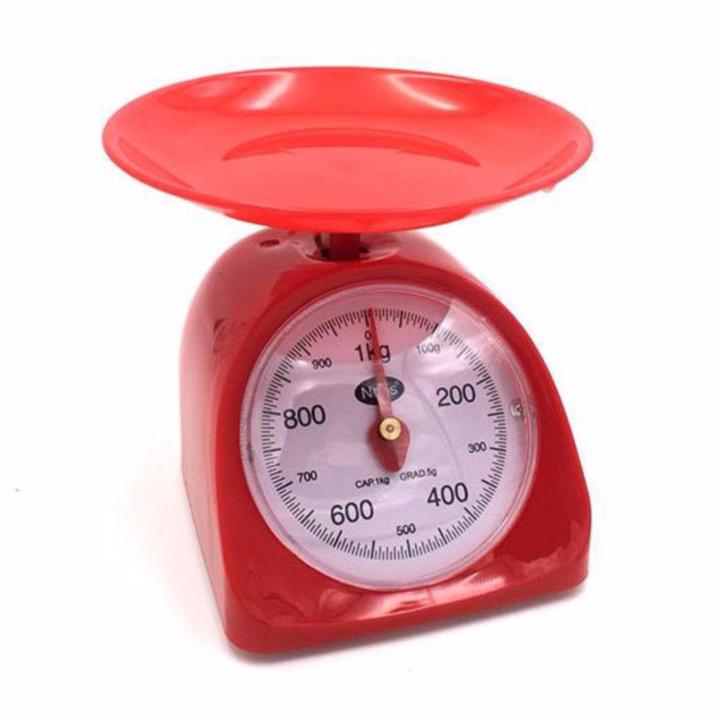 เครื่องชั่งน้ำหนักอาหาร-เครื่องชั่งเบเกอรี่ขนาด-1-กิโลกรัม-red-kitchen-scales-1kg