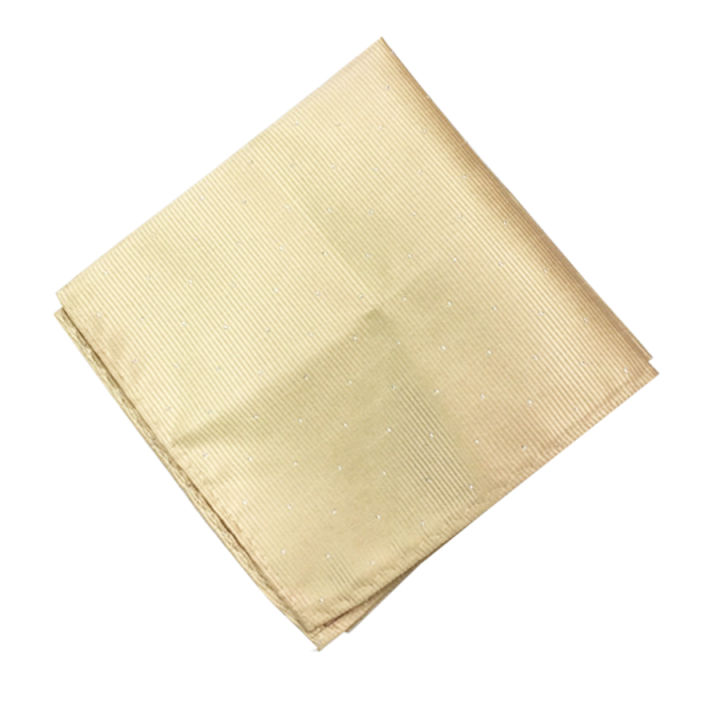 ผ้าเช็ดหน้าสูท Pocket Handkerchief สีแชมเปญ รุ่น H102【พร้อมส่งจาก กทม】⚡