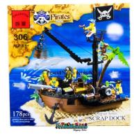 ProudNada Toys ของเล่นเด็กชุดตัวต่อเลโก้โจรสลัด ENLIGHTEN PIRATES Series 306 178 PCS