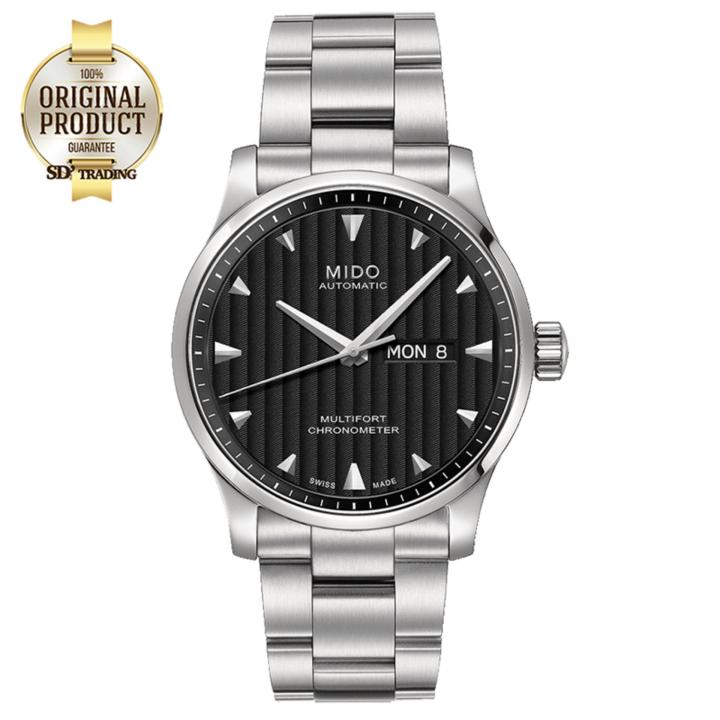 mido-multifort-automatic-chronometer-nbsp-mens-watch-รุ่น-m005-431-11-441-00-silver-black