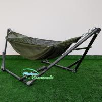 Modern Hammock เปลนอนเด็กแบบพับได้กับผ้าเปลเล็กสไตล์เปลญวนสีเขียวขี้ม้า