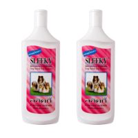 Sleeky Moisturising &amp; Conditioning Long Haired Dog Shampoo 1000ml. (2 Units) แชมพูสุนัข สลิคกี้ บำรุงขนและผิวหนัง สำหรับสุนัขขนยาว 1000ml. (แพ๊ค 2 ขวด)