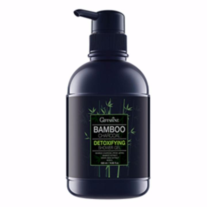 กิฟฟารีน เจลอาบน้ำผสานคุณค่าของผงถ่านไม้ไผ่ (Bamboo Charcoal) 500 ml Giffarine Bamboo Charcoal Detoxifying Shower Gel 500 ml
