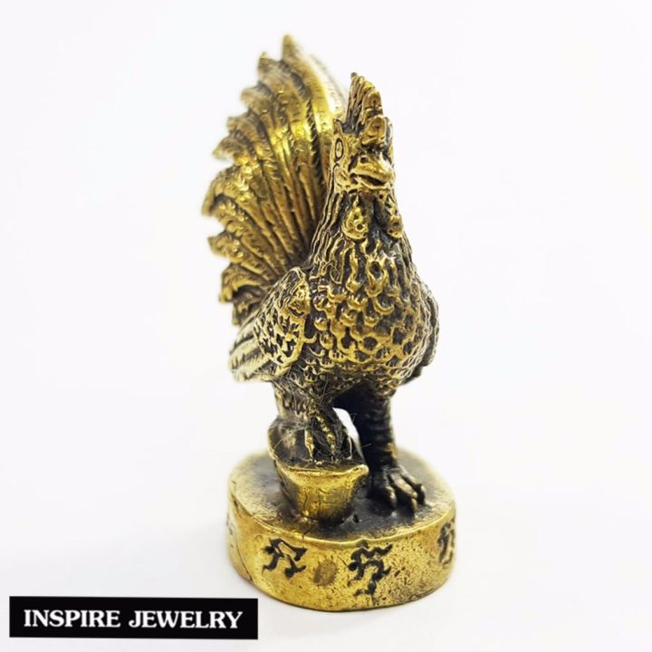 inspire-jewelry-ไก่เหยีบก้อนทอง-ทองเหลือง-จิ๋ว-2cm-นำโชค-ร่ำรวย