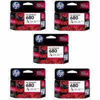 ตลับหมึก HP 680 Tri-Color Original Ink Advantage Cartridge 5 ตลับ