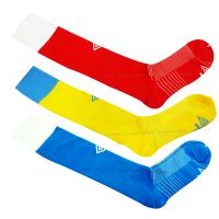 UMBRO ถุงเท้า กีฬา ฟุตบอล อัมโบร Football Sock RD/Y/LBL (540) สีแดง สีเหลือง สีฟ้า  เซ็ต 3 คู่