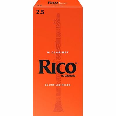Rico ลิ้นบีแฟลต คลาริเน็ต กล่องส้ม Bb Clarinet reeds orange box NO.2.5 (กล่องละ 25 อัน)
