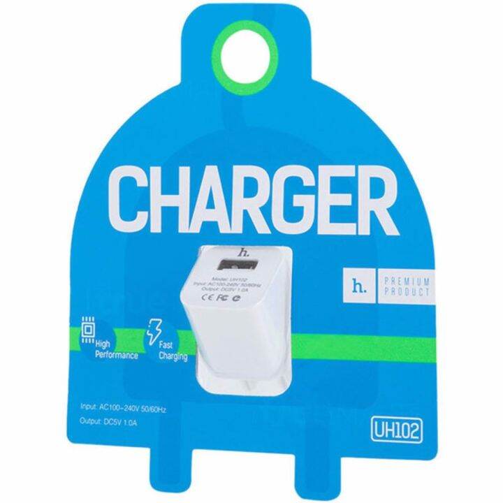 hoco-อะแดปเตอร์ชาร์จไฟ-hoco-uh102-smart-charger-1-usb-1a-สีขาว