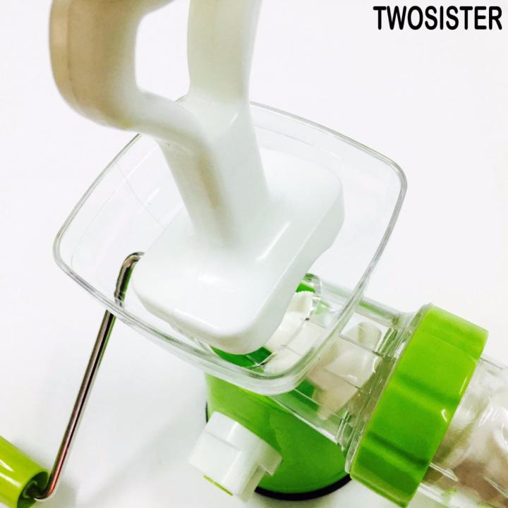 twosister-manual-juicer-multifuction-เครื่องแยกกาก-คั้นน้ำผัก-และคั้นน้ำผลไม้-ปั่นผัก-ปั่นผลไม้-แบบมือหมุน-juicer-01-สีเขียว