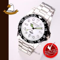 AMERICA EAGLE นาฬิกาข้อมือสุภาพบุรุษ สายสแตนเลส รุ่น AE048G - Silver / White