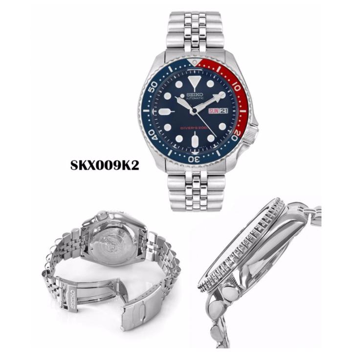 seiko-watch-diver-silver-stainless-steel-case-สเตนเลสสตีล-mens-skx009k2-blue