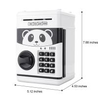 กระปุกออมสิน ตู้เซฟ ดูดแบงค์ สีขาว Money Saving Automatic Deposit Box (White - Panda)