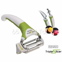 มีดมหัศจรรย์ Triple Slicer 3 in 1 พร้อมของแถม - ของใช้ในครัว - มีดสไลด์ - ใบมีดแบบหมุนได้ - ใบมีดหยัก - ใบมีดเซรามิก - ซอยผัก