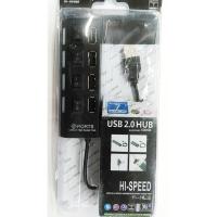 USB HUB 2.0 (4 Port) สวิตช์แยก 4 ตัว สีดำ