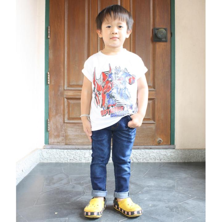golden-zebra-jeans-กางเกงยีนส์เด็กฟอกลวดลายผ้ายืดสีฟ้า