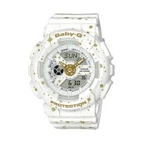 Casio  BABY G นาฬิกาข้อมือผู้หญิง สายเรซิ่น รุ่น BA-110,BA-110ST,BA-110ST-7A - สีขาว