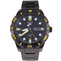 SEIKO SPORTS 5 Automatic สีดำ/สีเหลือง สแตนเลสรมดำ รุ่น SRP679K1