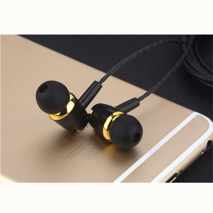 in-ear-headphones-หูฟังแบบสอดหู-รุ่นใหม่-สีดำและสีทอง